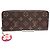 Louis Vuitton Portefeuille Clemence Long Wallet Castaño Rosa