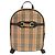 Mochila Burberry de algodón y cuero beige con estampado Check
