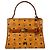 Bolso de mano MCM Visetos de cuero marrón Castaño