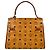 Bolso de mano MCM Visetos de cuero marrón Castaño - vista 3