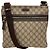 Gucci GG Supreme Flache Messenger Tasche Braun