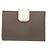 Portefeuille à double pression Prada en cuir Saffiano et Tessuto Marron Argenté - vue 3