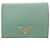 Portafoglio Prada 1MV204 in pelle Saffiano verde, bifold