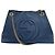 Borsa a tracolla Gucci Soho con catena e G intrecciate Blu
