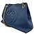 Borsa a tracolla Gucci Soho con catena e G intrecciate Blu - vista 4