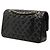 Bolsa de Ombro Chanel Matelassé 25 Double Flap com Corrente Preto - vista 2