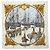 Hermès Foulard Hermes Carre 90 Marine et Cavalerie Bianco Multicolore