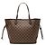 Louis Vuitton Damier Neverfull MM Shoulder Bag Brown