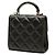Chanel Coco Mark Mini Matelassé Schultertasche mit Kette Schwarz - Ansicht 2