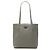 Prada Triangle Logo Plate Tote Bag Brown