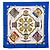 Hermès Hermes Carre 90 LES TAMBOURS Scarf Blue Multiple colors