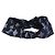 LOUIS VUITTON Fascia Monogram Sowa Hair Band Silk Navy M77432 LV Auth LN112V Blu navy Monogramma - vista 3