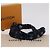 LOUIS VUITTON Fascia Monogram Sowa Hair Band Silk Navy M77432 LV Auth LN112V Blu navy Monogramma - vista 8
