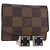 LOUIS VUITTON Damier Ebene Gemelos Silver Auth 206661V Plata