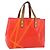 LOUIS VUITTON Monogram Vernis Fluo Reade PM Hand Bag Rose M91903 LV Auth 205868 Castaño