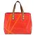 LOUIS VUITTON Monogram Vernis Fluo Reade PM Hand Bag Rose M91903 LV Auth 205868 Castaño - vista 4