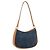 Céline Bolsa de mão CELINE C Macadam Suede Blue Gold Tone Auth ka6473A Azul