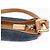 Céline Bolsa de mão CELINE C Macadam Suede Blue Gold Tone Auth ka6473A Azul - vista 19