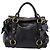 Bolsa de mão Miu Miu em couro 2way preta tom dourado Auth 167724SAM Preto - vista 13