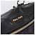 Bolsa de mão Miu Miu em couro 2way preta tom dourado Auth 167724SAM Preto - vista 14