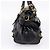Bolsa de mão Miu Miu em couro 2way preta tom dourado Auth 167724SAM Preto - vista 3