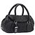 Borsa a mano PRADA in pelle nera argento BN1235 Auth am12716A Nero