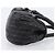 Borsa a mano PRADA in pelle nera argento BN1235 Auth am12716A Nero - vista 3