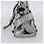 Bolso de Mano Miu Miu de Cuero 2way Silver Auth 167772M Plata - vista 4