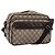 Borsa a Tracolla GUCCI GG Supreme PVC Beige Silver 114531 Auth 206613 Argento