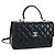 Borsa CHANEL Matelasse Trendy CC in pelle d'agnello 2way Nero Oro CC Auth 206325SV D'oro