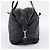 LOEWE Schultertasche aus Leder Schwarz Goldfarben Auth ka6432V - Ansicht 3