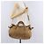 Bolsa de mão Miu Miu em couro 2way Bege Gold Auth 167657M Dourado - vista 30