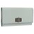 Portafoglio lungo FENDI Celeria in pelle verde argento Auth BA16079A