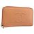 Cartera CHANEL Caviar Skin Orange Silver CC Auth 207480 Plata Naranja