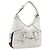 Borsa a tracolla GUCCI Sherry Line Horsebit in pelle Bianco Oro 247604 Auth LN087V