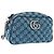 Borsa a tracolla GUCCI GG Marmont GG Canvas con catena Blu Argento 447632 Auth ka6443V