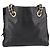 PRADA Chain Tote Bag aus Leder und Nylon Schwarz Gold Auth am12698V Golden - Ansicht 13