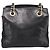 PRADA Chain Tote Bag aus Leder und Nylon Schwarz Gold Auth am12698V Golden - Ansicht 2