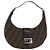 Borsa a Tracolla FENDI Zucca Canvas Mamma Baguette Marrone Nero Auth am12730M