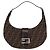 Borsa a Tracolla FENDI Zucca Canvas Mamma Baguette Marrone Nero Auth am12730M - vista 13