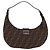 Borsa a Tracolla FENDI Zucca Canvas Mamma Baguette Marrone Nero Auth am12730M - vista 2