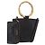 Bolso de mano Miu Miu con asa de bambú en cuero 2way Negro Oro Auth 206928M Dorado