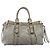 Miu Miu Vitellolux Handtasche Leder 2way Grau Goldfarben Auth 207557V Braun - Ansicht 13