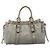 Miu Miu Vitellolux Handtasche Leder 2way Grau Goldfarben Auth 207557V Braun - Ansicht 2