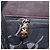 Borsa a tracolla Salvatore Ferragamo Gancini Chain in pelle marrone e oro Auth ka6429A - vista 21