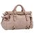 Sac à main Miu Miu Vitellolux en cuir 2way Rose Doré Auth 206666A