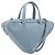 BALENCIAGA Triangle Duffel Bag Leder 2-Wege Hellblau 531048 Auth bs37406 Silber