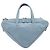 BALENCIAGA Triangle Duffel Bag Leder 2-Wege Hellblau 531048 Auth bs37406 Silber - Ansicht 2