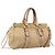 Miu Miu Handtasche Leder 2way Beige Gold Auth 167656M Golden
