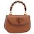 Borsa a Mano GUCCI Bamboo Pelle Marrone Oro 000 113 0633 Auth ep16515V D'oro